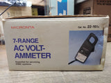 Vtg Micronta Model 22 161A 7 Range AC Volt Clamp Jaw Ammeter w/Manual & Box