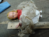Vtg 2 Piece Nancy Ann Storybook Doll Lot 1930's Bisque w/Dresses 5.5" & 6.5"