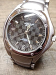 Vtg Mondu Quartz Titanium Eco Drive Water Resistant Wrist Watch Working!