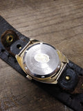 Vtg Focal De Luxe Swiss Mechanical Wrist Watch w/1970's Leather Strap Working!