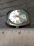 Vtg Focal De Luxe Swiss Mechanical Wrist Watch w/1970's Leather Strap Working!