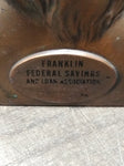 Vtg Banthrico Ben J Franklin Coin Bank Franklin Savings and Loan Pittsburgh Pa
