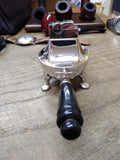 Vtg 1950's ASR Heritage Table Lighter High Polish Chrome 3 Footed Great Shape!