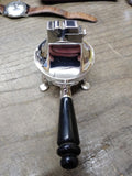 Vtg 1950's ASR Heritage Table Lighter High Polish Chrome 3 Footed Great Shape!