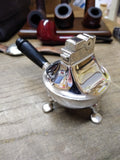 Vtg 1950's ASR Heritage Table Lighter High Polish Chrome 3 Footed Great Shape!