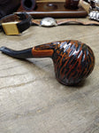 Vtg Unbranded Rusticated Bent Apple Smoking Tobacco Pipe Briar Good Condition!