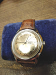 Vtg 1979 Timex Automatic Day/Date Mechanical Wrist Watch Leather Strap Working!