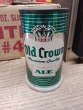 Vtg Old Crown Brewing Co Premium Quality Ale Coin Bank Flat Top Beer Can USA!