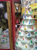 NIB Lenox Treasured Traditions White Porcelain LED Lighted Christmas Tree 11"