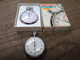 Vtg 2 Pc Stop Watch Parts Repair Restore Lot Galco 7j Sportcraft Swiss w/Box