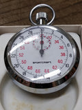 Vtg 2 Pc Stop Watch Parts Repair Restore Lot Galco 7j Sportcraft Swiss w/Box
