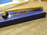 Vtg 1984 Avon Solid Brass Twin Blade Cartridge Safety Razor Engraved JWK