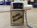 Vtg Little Billboard Blue Sunoco Custom Blending Mini Cigarette Lighter Japan