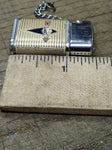 Vtg Little Billboard Blue Sunoco Custom Blending Mini Cigarette Lighter Japan