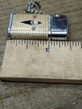 Vtg Little Billboard Blue Sunoco Custom Blending Mini Cigarette Lighter Japan