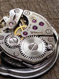 Vtg Ladies Wadsworth Wind Up Wristwatch 10K RGP Bezel 17j Flex Size 7.5"  Works!