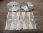 Vtg Dunlap Groover & Dado Cutters Set with 5 Chippers 2 Outside Cutters w/Box
