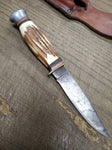 Vtg Monarch #2111 7.5 inch Fixed Blade Hunting Knife w/Sheath Made In Japan