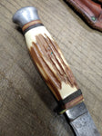 Vtg Monarch #2111 7.5 inch Fixed Blade Hunting Knife w/Sheath Made In Japan