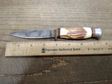 Vtg Monarch #2111 7.5 inch Fixed Blade Hunting Knife w/Sheath Made In Japan