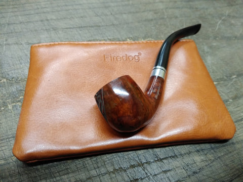Firedog Pipe Tobacco Lined Pouch w/Quickie Smoking Pipe and Seating Zipper!