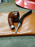Firedog Pipe Tobacco Lined Pouch w/Quickie Smoking Pipe and Seating Zipper!