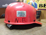 Vtg MSA Comfo Cap Miners Low Vein Red Bump Cap Hard Hat w/MSA Suspension Nice!