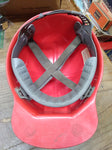 Vtg MSA Comfo Cap Miners Low Vein Red Bump Cap Hard Hat w/MSA Suspension Nice!