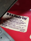 Vtg MSA Comfo Cap Miners Low Vein Red Bump Cap Hard Hat w/MSA Suspension Nice!