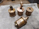 Antique Vtg 4 Pc Lot American Injector Hit & Miss Engine Brass Grease Cup Oilers