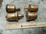 Antique Vtg 4 Pc Lot American Injector Hit & Miss Engine Brass Grease Cup Oilers