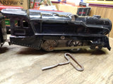 Vtg MARX Tin Locomotive Train Set Wind Up Motor 5 Cars w/Key Working Motor Bell!