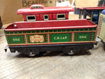 Vtg MARX Tin Locomotive Train Set Wind Up Motor 5 Cars w/Key Working Motor Bell!