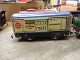 Vtg MARX Tin Locomotive Train Set Wind Up Motor 5 Cars w/Key Working Motor Bell!