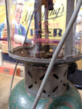Vtg 1953 Coleman #220E 2 Mantel Gas Fuel Lantern Pyrex Globe Camping Fishing