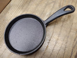 Unused Small 5 inch Cast Iron Pancake Egg Griddle Skillet Frying Pan Nice Shape!