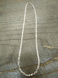 14K Rose Yellow White Gold Flat Braided Herring Bone 3 Strand 16" Necklace Italy