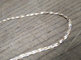 14K Rose Yellow White Gold Flat Braided Herring Bone 3 Strand 16" Necklace Italy