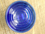 Vtg Corning Blue Domed Glass Lens 4 1/2" D X 3 1/2" FSO USA Railroad Signal Lens
