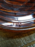 Vtg Corning Amber Domed Ribbed Glass 1935 Railroad Signal Lens 5" D X 3 1/2" FSO