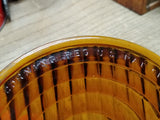 Vtg Corning Amber Domed Ribbed Glass 1935 Railroad Signal Lens 5" D X 3 1/2" FSO