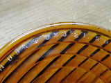 Vtg Corning Amber Domed Ribbed Glass 1935 Railroad Signal Lens 5" D X 3 1/2" FSO