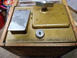 Vtg Victor Co 50s Baby Grand Charm Coin Op Vending Machine Wood Bubblegum Gumbal