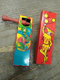 Vtg 2 Piece Kirchof Lithograph Tin Life Of The Party Noise Maker Lot Made In USA