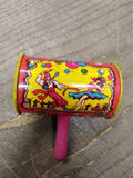Vtg Kirchof Tin Lithograph Dancers & Balloons Party Noise Maker Made In USA