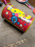 Vtg Kirchof Tin Lithograph Dancers & Balloons Party Noise Maker Made In USA