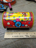 Vtg Kirchof Tin Lithograph Dancers & Balloons Party Noise Maker Made In USA
