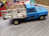 Vtg Tonka 1960's Stake Bed Pick Up Blue Dump Truck Pressed Steel Made In USA