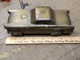 Vtg Banthrico Inc 1955 T Bird Metal Coin Bank 7.5 Inch Made In Chicago USA
