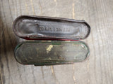 Vtg 2 Piece Tobacco Tin Lot Prince Albert Crimp Cut Half and Half Pipe Tobacco
